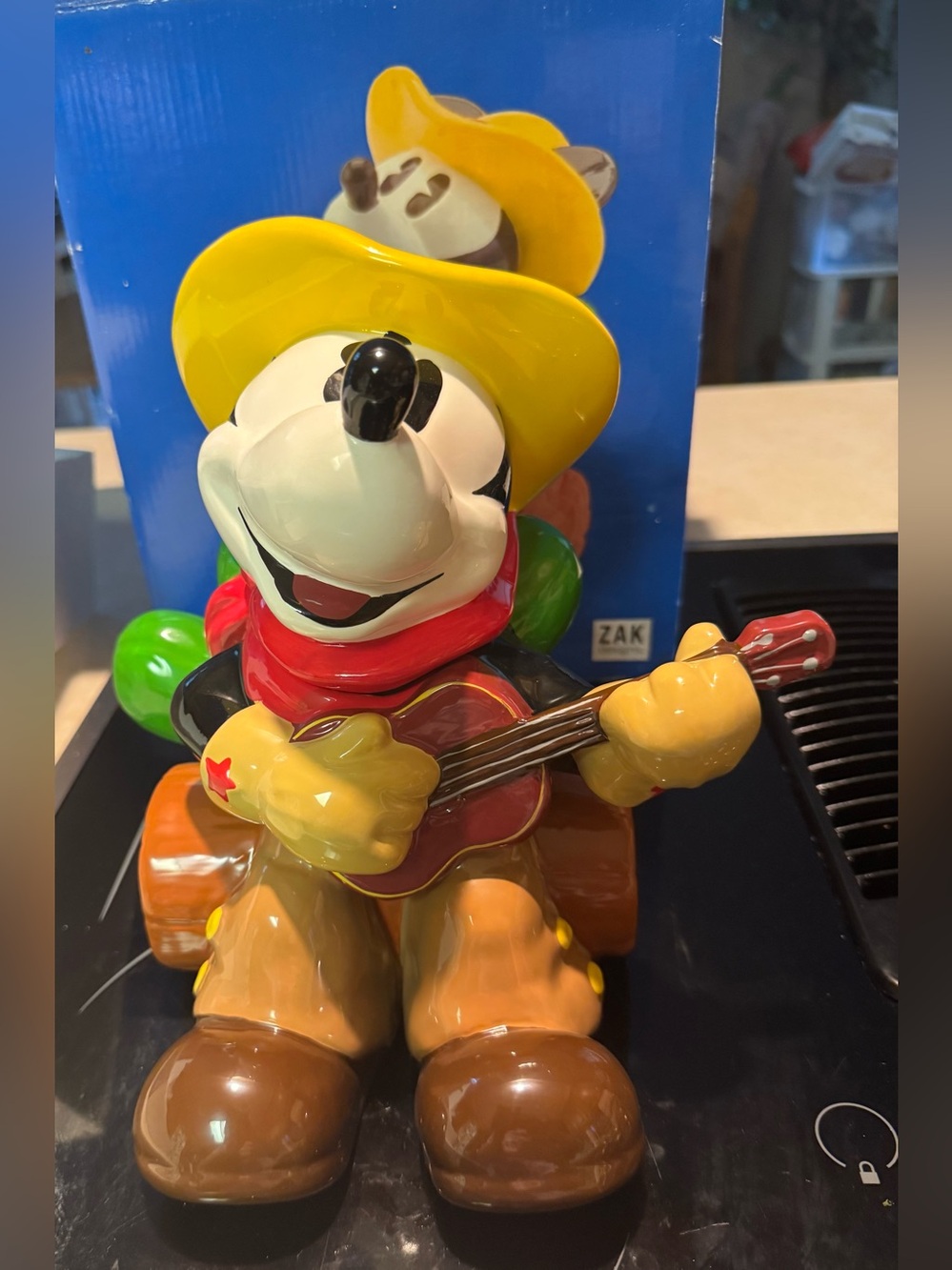 Disney cowboy cookie jar by Zak NIB